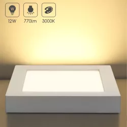 Plafon LED natynkowy kwadratowy 12W 3000K krawędziowy, 17,2×17,2 cm - 8433325292201