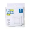 Plafon LED natynkowy kwadratowy 9W 6000K krawędziowy, 12,2×12,2 cm - 8433325292218