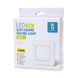 Downlight kwadratowy natynkowy LED E6 9W Światło naturalne - 8433325292225