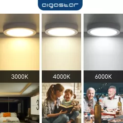 Downlight okrągły natynkowy LED E6 20W biały ciepły - 8433325292294