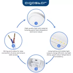 Plafon LED natynkowy okrągły 20W 3000K krawędziowy, śr. 24,65 cm - 8433325292294