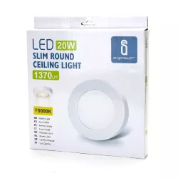 Plafon LED natynkowy okrągły 20W 3000K krawędziowy, śr. 24,65 cm - 8433325292294