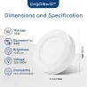 Plafon LED natynkowy okrągły 18W 3000K krawędziowy, śr. 22,6 cm - 8433325292324