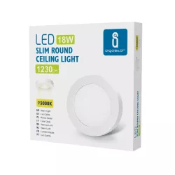 Plafon LED natynkowy okrągły 18W 3000K krawędziowy, śr. 22,6 cm - 8433325292324
