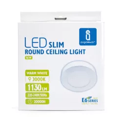 Plafon LED natynkowy okrągły 16W 3000K krawędziowy, śr. 17,65 cm - 8433325292355