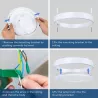 Plafon LED natynkowy okrągły 12W 3000K krawędziowy, śr. 17,65 cm - 8433325292386