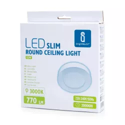 Plafon LED natynkowy okrągły 12W 3000K krawędziowy, śr. 17,65 cm - 8433325292386