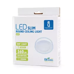Plafon LED natynkowy okrągły 6W 6000K krawędziowy, śr. 12,2 cm - 8433325292423