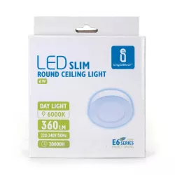 Plafon LED natynkowy okrągły 6W 6000K krawędziowy, śr. 12,2 cm - 8433325292423