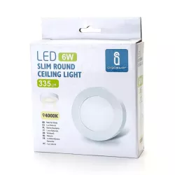 Plafon LED natynkowy okrągły 6W 4000K krawędziowy, śr. 12,2 cm - 8433325292430