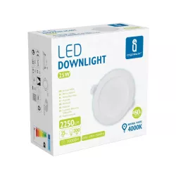 Downlight podtynkowy okrągły LED E6 25W Światło naturalne - 8433325292812