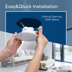 Downlight podtynkowy LED E6 15W okrągły IP44 4000K neutralny - 8433325292836