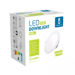 Downlight podtynkowy LED E6 10W okrągły IP44 6000K zimny - 8433325292843