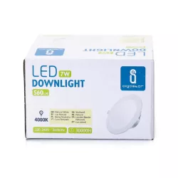 Podtynkowy okrągły downlight LED E6 7W Światło naturalne - 8433325292874