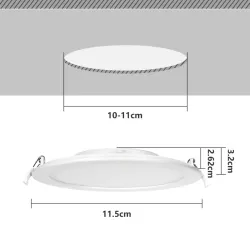 Podtynkowy okrągły downlight LED E6 6W Światło naturalne - 8433325292942