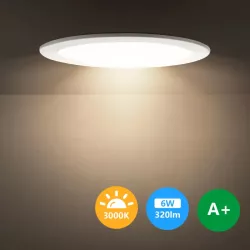 Ultracienki downlight LED E6 6W okrągły 3000K ciepły - 8433325292959