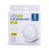 Ultracienki downlight LED E6 6W okrągły 3000K ciepły - 8433325292959