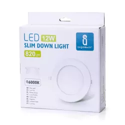 Podtynkowy okrągły downlight LED E6 12W Światło białe - 8433325293055