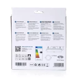 Ultracienki downlight LED E6 12W okrągły 3000K ciepły - 8433325293079