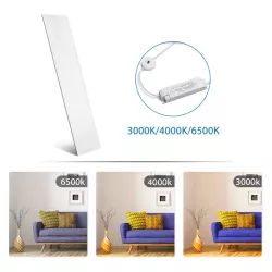 Panel plafon LED 30x120cm 40W 5200lm kaseton CCT z przełącznikiem barwy - 8433325294038