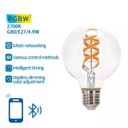 Inteligentna żarówka Bluetooth Mesh G80 4.9W RGBW - 8433325294557