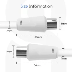 Kabel antenowy 1,5 m biały - 8433325185947