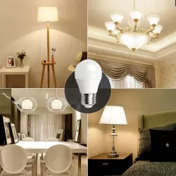 Żarówka diodowa LED G45 E27 4W barwa ciepła 3000K 340lm - 8433325175948