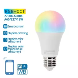 Inteligentna żarówka WiFi WB A60 E27 12W RGB+CCT - 8433325295127