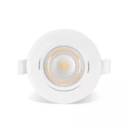 Okrągły downlight podtynkowy LED E6 z regulowanym kątem 3 szt. 5 W - 8433325295172