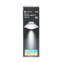 Okrągły downlight podtynkowy LED E6 z regulowanym kątem 3 szt. 5 W - 8433325295172