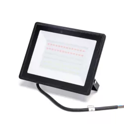 Halogen kolorowy reflektor LED RGB w kolorze czarnym 50W z pilotem - 8433325295387