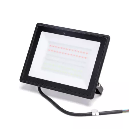 Halogen kolorowy reflektor LED RGB w kolorze czarnym 50W z pilotem - 8433325295387
