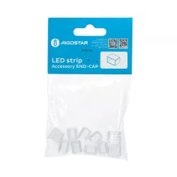 Zaślepka na zakończenie do taśm COB 230V 8mm wysokonapięciowych pasków - 8433325295585