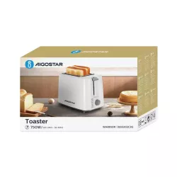 Wielofunkcyjny toster 7 stopni opiekania 750W na dwie kromki pieczywa - 8433325295851