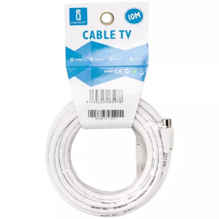 Kabel antenowy 10 m biały - 8433325185978