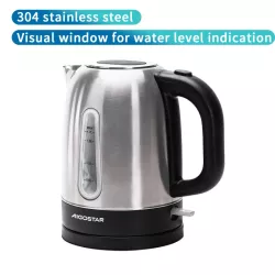 Czajnik elektryczny Queen 2200W ze stali nierdzewnej o pojemności 1.7L - 8433325295882