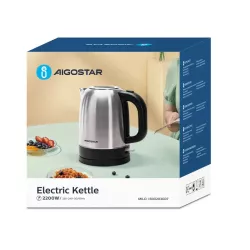 Czajnik elektryczny Milo 2200W ze stali nierdzewnej o pojemności 1.7L - 8433325296018