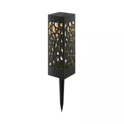 Słupek ażurowy lampion lampa solarna ogrodowa led 18x6x6cm czarny - 8433325296278