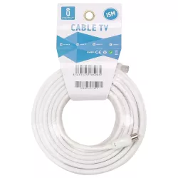 Kabel antenowy 15 m biały - 8433325185985