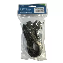 Kabel zasilający z okrągłą wtyczką 1,8 m czarny - 8433325186012