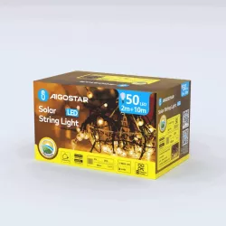 Solarna taśma świetlna bąbelki, Ciepła biel, 2m+10m - 8433325300968