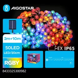 Solarna taśma świetlna bąbelki, RGBY, 2m+10m - 8433325300982