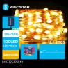 Solarna taśma świetlna, Ciepła biel, 2m+10m - 8433325305840