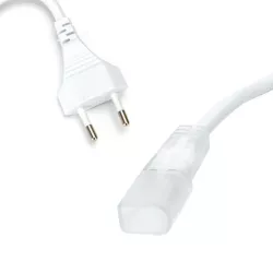 Przewód zasilający do neonowej taśmy 6mm LED na 230V wysokonapięciowej - 8433325307011