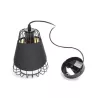 Lampa wisząca z ażurową klatką, czarna, bez źródła światła, E27 - 8433325309213