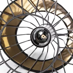 Lampa wisząca z ażurową klatką, czarna, bez źródła światła, E27 - 8433325309213