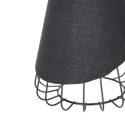 Lampa wisząca z ażurową klatką, czarna, bez źródła światła, E27 - 8433325309213