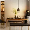 Lampa wisząca z ażurową klatką, czarna, bez źródła światła, E27 - 8433325309213