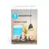 Lampa wisząca z ażurową klatką, czarna, bez źródła światła, E27 - 8433325309213
