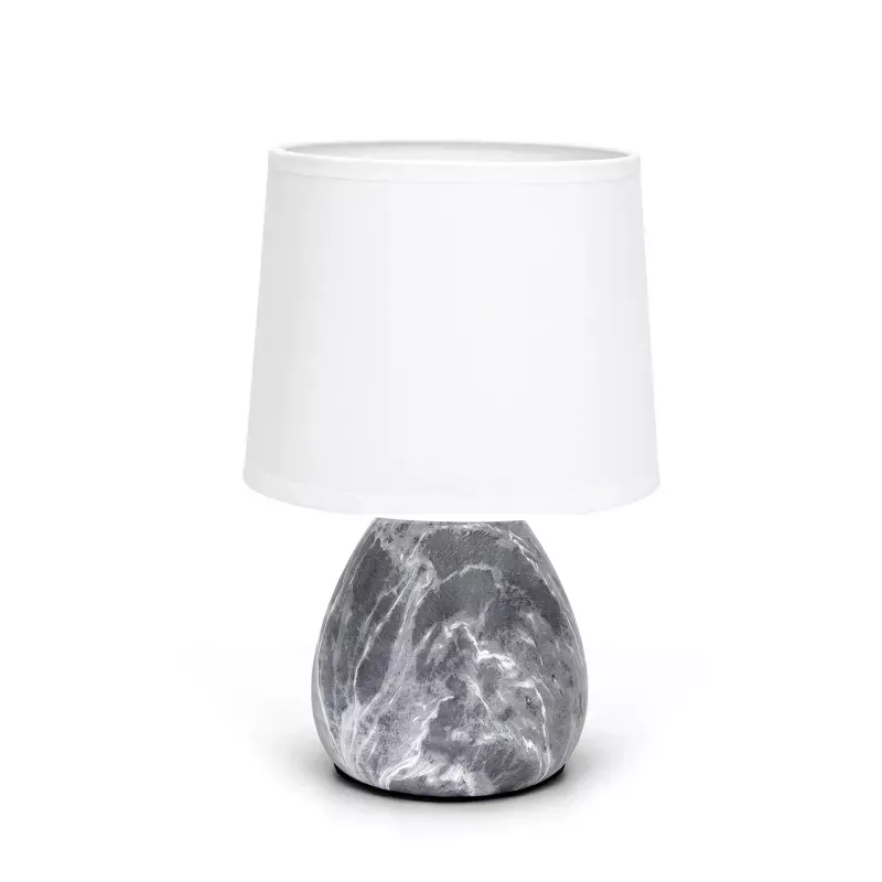 Ceramiczna lampa stołowa w marmurowym wzorze, gwint E14 - 8433325309848